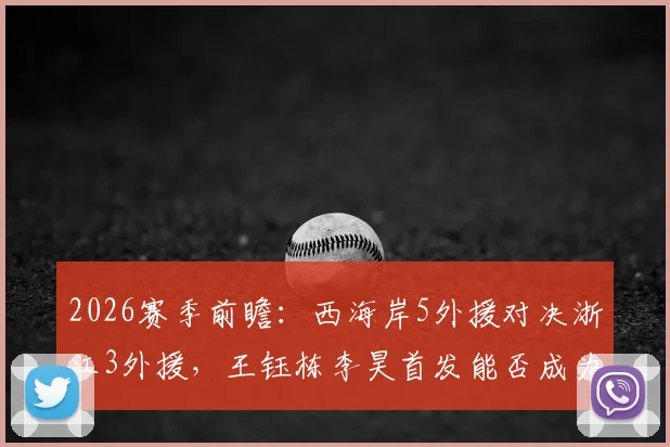 2026赛季前瞻:西海岸5外援对决浙江3外援,王钰栋李昊首发能否成为比赛关键变量?
